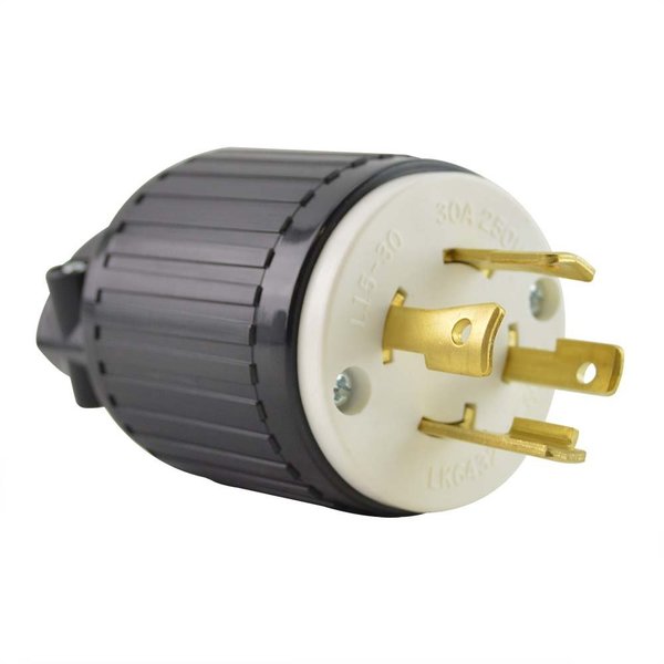 Superior Electric Twist Lock Electrical Plug, 4P 30A 250V - NEMA L15-30P YGA030